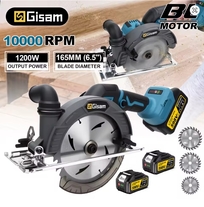 GISAM Pompa próżniowa do czynnika chłodniczego 13, 1/2HP 7CFM z wlotem powietrza 1/4, pompa do klimatyzacji samochodowej i domowej, kompatybilna z pinem akumulatora Makita 18V